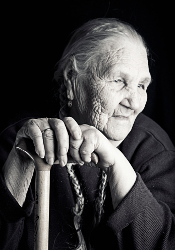 Close-up of senior woman